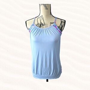 Ivivva Girls Loose Fit Shelf Bra Athletic Tank Top Blue Size 14 Athletic